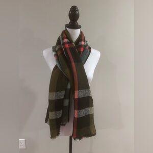 Extra Large Plaid Scarf or Shawl